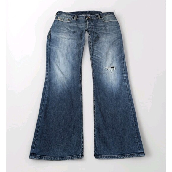 Diesel Other - Diesel Zathan Bootcut Jeans Men’s 34x32 Blue Denim Distressed Ripped